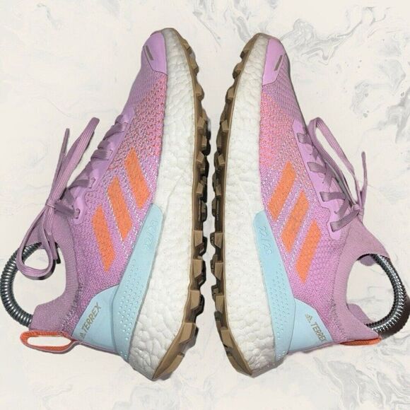 Adidas Terrex Two Ultra Primeblue Bliss Lilac Almost Blue Shoes Womens Size 5 - Picture 5 of 8